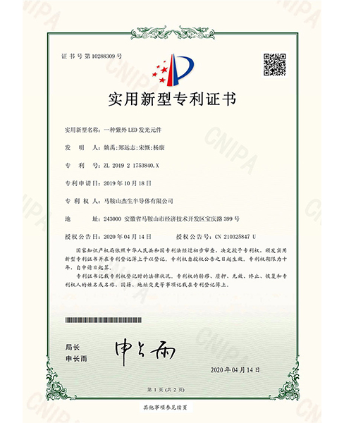 江苏电子专利证书2